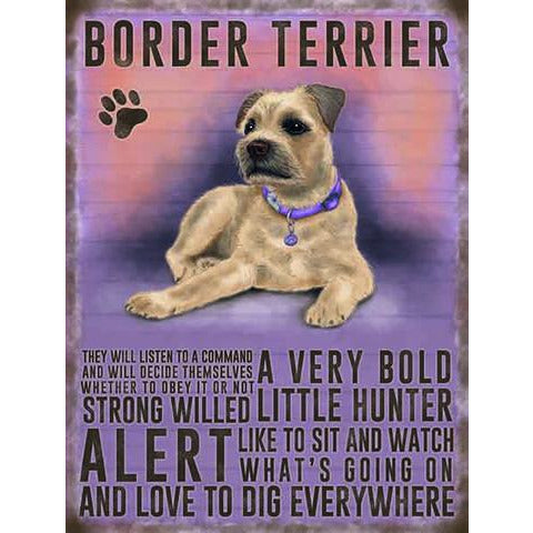 The Original Metal Sign Company Sign Border Terrier
