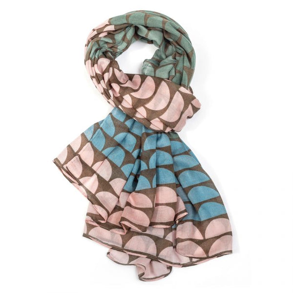 Miss Sparrow Scarf Scallops Blue