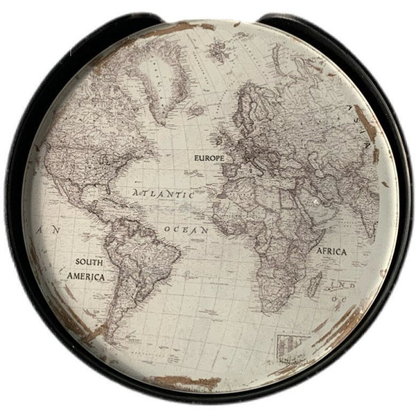 Joe Davis World Map Coasters Set of 6