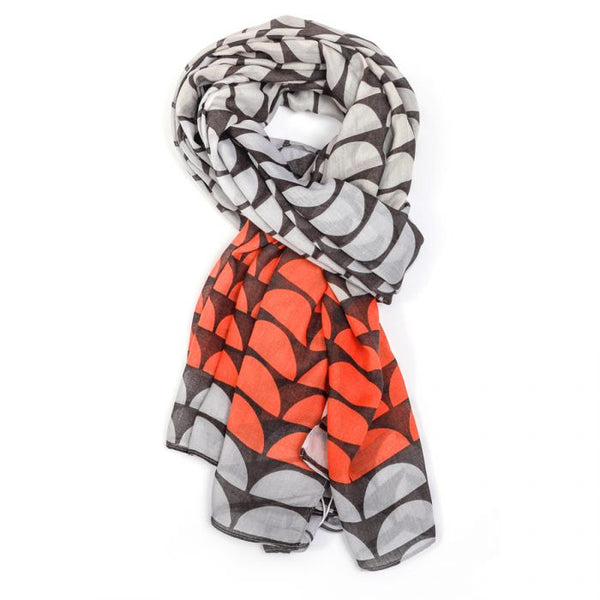 Miss Sparrow Scarf Scallops Coral