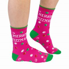 Cockney Spaniel Socks Merry Fizzmas