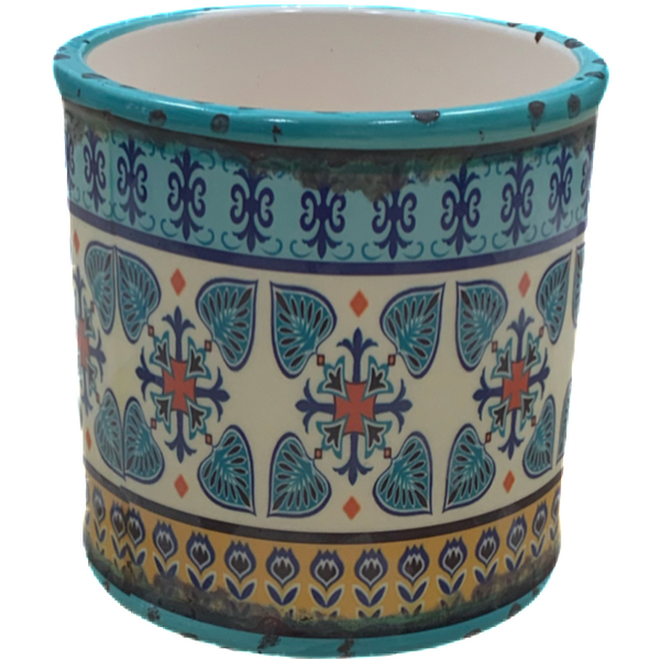 Gainsborough Giftware Plant Pot Round Colourful Pattern